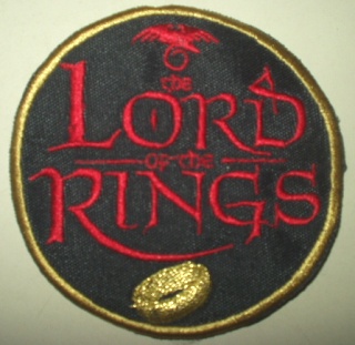 Lord of the Rings Logo Black Round Iron on patch